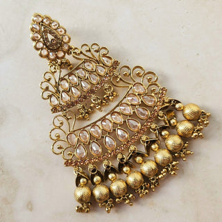 Carrine Polki Gold Tikka Set - ECLAT INDIAN JEWELSTikka SetsGold