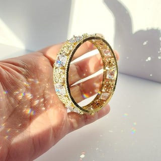 Cece Antique Victorian Gold CZ Diamond Luxury Bangle (Single) (2.4,2.6, 2.8) - ECLAT INDIAN JEWELSBangle, Kadas & Bracelets2.6