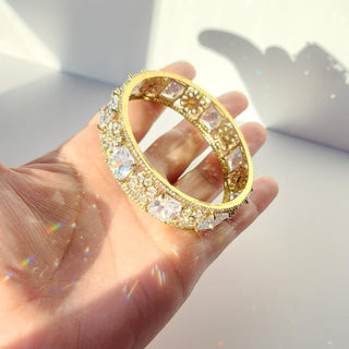 Cece Antique Victorian Gold CZ Diamond Luxury Bangle (Single) (2.4,2.6, 2.8) - ECLAT INDIAN JEWELSBangle, Kadas & Bracelets2.6