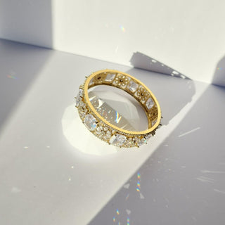 Cece Antique Victorian Gold CZ Diamond Luxury Bangle (Single) (2.4,2.6, 2.8) - ECLAT INDIAN JEWELSBangle, Kadas & Bracelets2.6