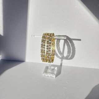 Cecette Antique Victorian Gold CZ Diamond Luxury Bangle (Pair) (2.4,2.6, 2.8) - ECLAT INDIAN JEWELSBangle, Kadas & Bracelets2.6