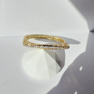 Ceciley Antique Victorian Gold CZ Diamond Luxury Square Bangle (Single) (2.4,2.6, 2.8) - ECLAT INDIAN JEWELSBangle, Kadas & Bracelets2.6