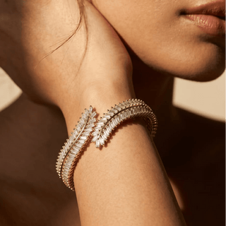 Cecilia Antique Victorian Polish CZ Diamond Luxury Bangle (Single) (2.4,2.6, 2.8) - ECLAT INDIAN JEWELSBangle, Kadas & Bracelets2.6