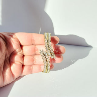 Cecilia Antique Victorian Polish CZ Diamond Luxury Bangle (Single) (2.4,2.6, 2.8) - ECLAT INDIAN JEWELSBangle, Kadas & Bracelets2.6