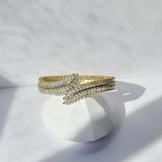 Cecilia Antique Victorian Polish CZ Diamond Luxury Bangle (Single) (2.4,2.6, 2.8) - ECLAT INDIAN JEWELSBangle, Kadas & Bracelets2.6