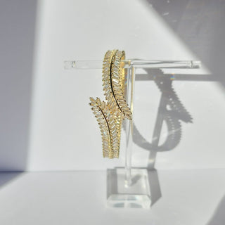 Cecilia Gold Plated CZ Diamond Luxury Bangle (Single) (2.4,2.6, 2.8) - ECLAT INDIAN JEWELSBangle, Kadas & Bracelets2.6