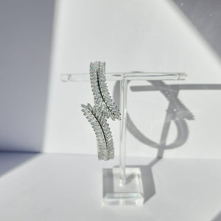 Cecilia Silver Plated CZ Diamond Luxury Bangle (Single) (2.4,2.6, 2.8) - ECLAT INDIAN JEWELSBangle, Kadas & Bracelets2.6