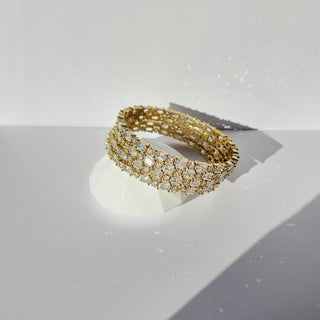 Cecilla Antique Victorian Gold CZ Diamond Luxury Bangle (Set of 4) (2.4,2.6, 2.8) - ECLAT INDIAN JEWELSBangle, Kadas & Bracelets2.6