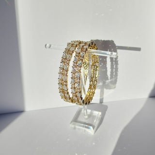 Cecilla Antique Victorian Gold CZ Diamond Luxury Bangle (Set of 4) (2.4,2.6, 2.8) - ECLAT INDIAN JEWELSBangle, Kadas & Bracelets2.6