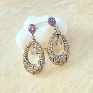 Celeste Multicolour Swarovski Inspired CZ Diamond Simulant Earrings - ECLAT INDIAN JEWELSEarringsMulticolour