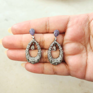 Celeste Multicolour Swarovski Inspired CZ Diamond Simulant Earrings - ECLAT INDIAN JEWELSEarringsMulticolour