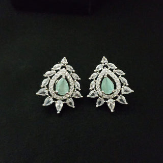 Christie Mint Green CZ Diamond Simulant Pendant Set (Chain included) - ECLAT INDIAN JEWELSNecklace Sets - Pendant SetsGreen