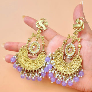 Claire Light Purple Earrings - ECLAT INDIAN JEWELSEarringsPurple