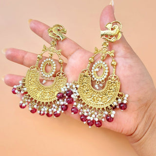Claire Purple Earrings - ECLAT INDIAN JEWELSEarringsPurple