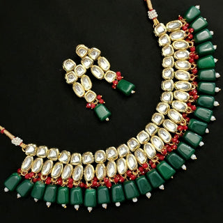 Clarissa Green Kundan Necklace Set - ECLAT INDIAN JEWELSNecklace SetsMulticolour