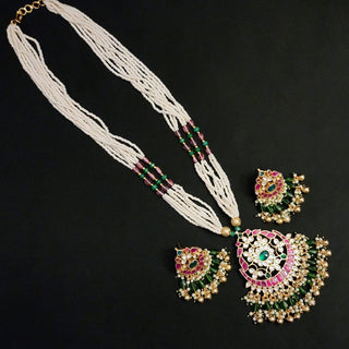 Courtney Multicolour Pachi Kundan Luxury Collection Necklace Set - ECLAT INDIAN JEWELSNecklace SetsMulticolour