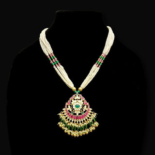 Courtney Multicolour Pachi Kundan Luxury Collection Necklace Set - ECLAT INDIAN JEWELSNecklace SetsMulticolour