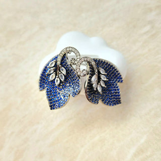 Cressida Blue Swarovski Inspired CZ Diamond Simulant Earrings - ECLAT INDIAN JEWELSEarringsBlue