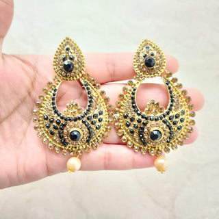 Cristie Black Gold Polki Set - ECLAT INDIAN JEWELSTikka SetsBlack