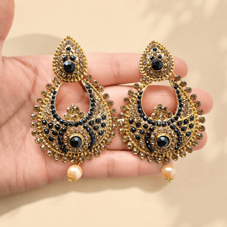 Cristie Black Gold Polki Tikka Set - ECLAT INDIAN JEWELSTikka SetsBlack