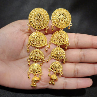 Cynthia 20k Gold Plated Earrings - Luxury Collection - ECLAT INDIAN JEWELSEarringsGold