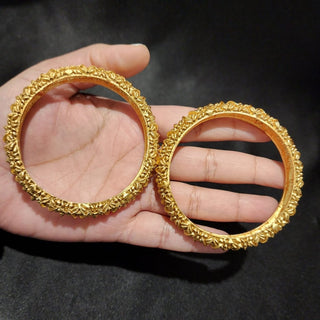 Dakota 20k Gold Plated Bangle Set (2.8 & 2.6 Available) - ECLAT INDIAN JEWELSBangle, Kadas & Bracelets2.6