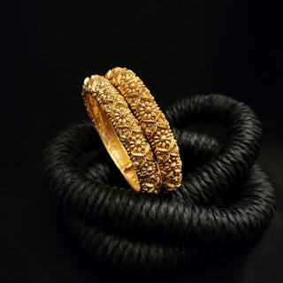 Dakota 20k Gold Plated Bangle Set (2.8 & 2.6 Available) - ECLAT INDIAN JEWELSBangle, Kadas & Bracelets2.6