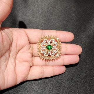 Daniella Green Gold Adjustable Diamond Simulant Ring - ECLAT INDIAN JEWELSRingsGold