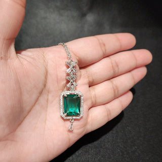 Darcy Sea Green CZ Diamond Simulant Maang Tikka - ECLAT INDIAN JEWELSMaang TikkaGreen