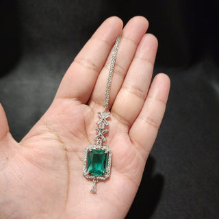 Darcy Sea Green CZ Diamond Simulant Maang Tikka - ECLAT INDIAN JEWELSMaang TikkaGreen