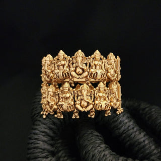 Darline Temple 20k Matte Gold Plated Bangle Set (Pair) - ECLAT INDIAN JEWELSBangle, Kadas & Bracelets2.6Gold