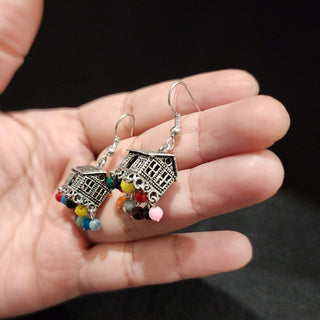 Delani German Silver Multicolour Earrings - ECLAT INDIAN JEWELSEarringsMulticolour