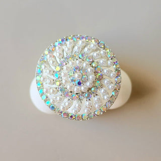 Demetra White Adjustable Ring - ECLAT INDIAN JEWELSRing JewelleryWhite