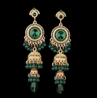 Demi Green Earrings - ECLAT INDIAN JEWELSEarringsGreen