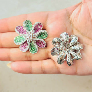 Diane Multicolour Swarovski Inspired CZ Diamond Simulant Earrings - ECLAT INDIAN JEWELSEarringsMulticolour