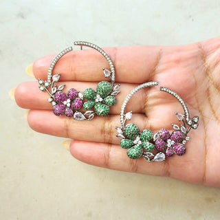 Diane Multicolour Swarovski Inspired CZ Diamond Simulant Earrings - ECLAT INDIAN JEWELSEarringsMulticolour