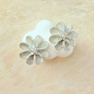 Diane White Swarovski Inspired CZ Diamond Simulant Earrings - ECLAT INDIAN JEWELSEarringsWhite