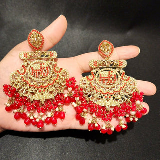 Eden Red Polki Tikka Set - ECLAT INDIAN JEWELSTikka SetsRed