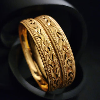 Editha 20k Gold Plated Bangle Set (2.6, 2.8 & 2.10 Available) (Pair) - ECLAT INDIAN JEWELSBangle, Kadas & Bracelets2.6