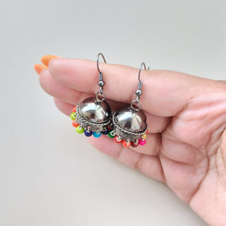 Ella Multicolour Mini Jhumka Earrings - ECLAT INDIAN JEWELSEarringsMulticolour