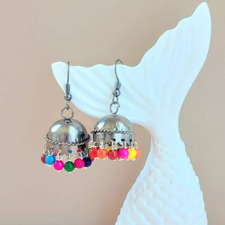 Ella Multicolour Mini Jhumka Earrings - ECLAT INDIAN JEWELSEarringsMulticolour