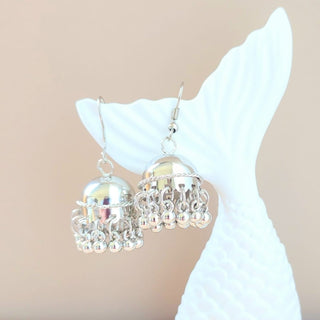 Ella Silver Mini Jhumka Earrings - ECLAT INDIAN JEWELSEarringsSilver