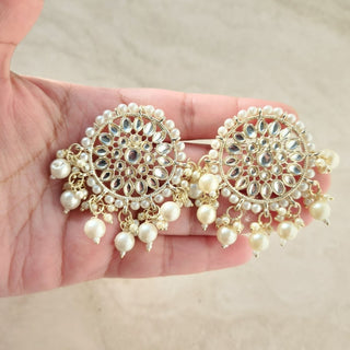 Ellie White Kundan Tikka Set - ECLAT INDIAN JEWELSTikka SetsWhite