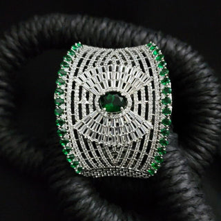 Elora 2.8 Green Diamond Simulant Bracelet - ECLAT INDIAN JEWELSBangle, Kadas & BraceletsGreen