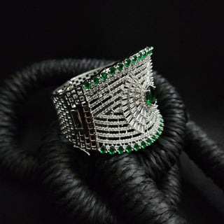 Elora 2.8 Green Diamond Simulant Bracelet - ECLAT INDIAN JEWELSBangle, Kadas & BraceletsGreen