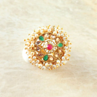 Elsie Multicolour Adjustable Ring - ECLAT INDIAN JEWELSRingsMulticolour