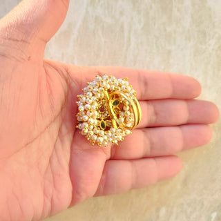Elsie Multicolour Adjustable Ring - ECLAT INDIAN JEWELSRingsMulticolour