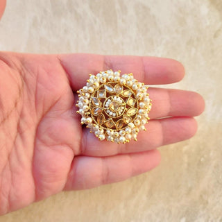 Elsie White Adjustable Ring - ECLAT INDIAN JEWELSRingsWhite