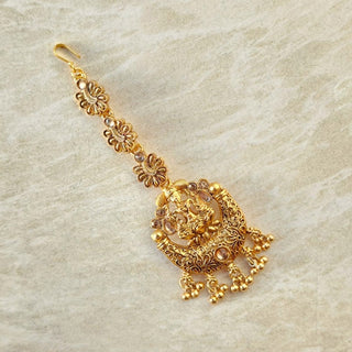 Emery Temple Gold Maang Tikka - ECLAT INDIAN JEWELSMaang TikkaGold