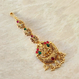 Emery Temple Multicolour Maang Tikka - ECLAT INDIAN JEWELSMaang TikkaMulticolour